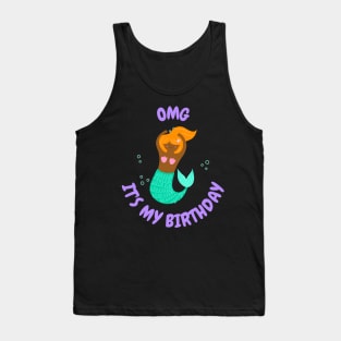 OMG It's My Birthday Mermaid Tank Top